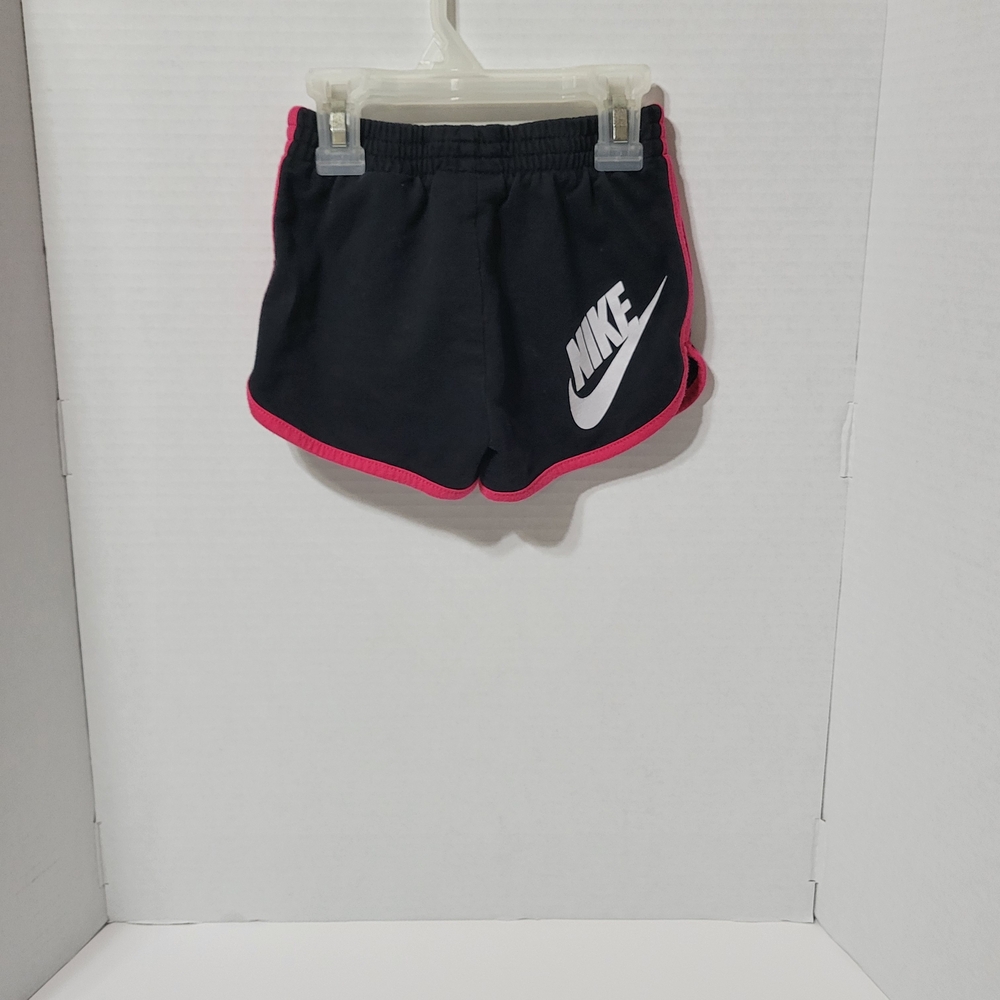 Nike Girls Athletic Shorts Black Pink Trim Size 2T Dri-FIT - Picture 2 of 5